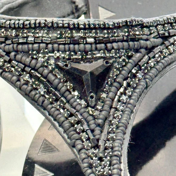 Gianni Bini Beaded Black Sandals Size 8.5! - Picture 9 of 9